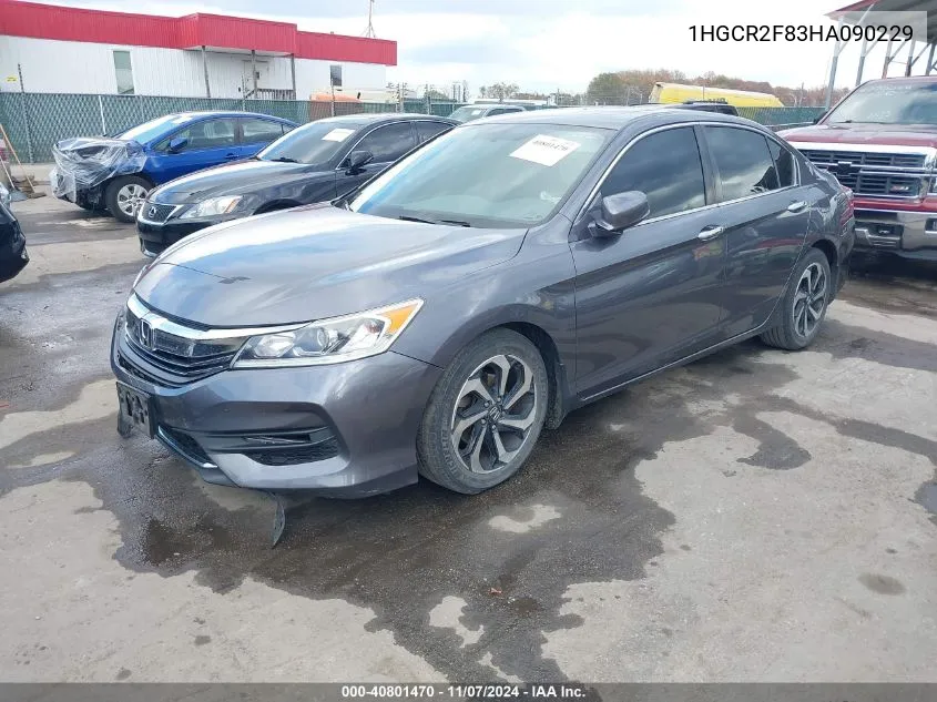 2017 Honda Accord Ex-L VIN: 1HGCR2F83HA090229 Lot: 40801470