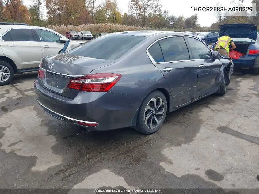 2017 Honda Accord Ex-L VIN: 1HGCR2F83HA090229 Lot: 40801470