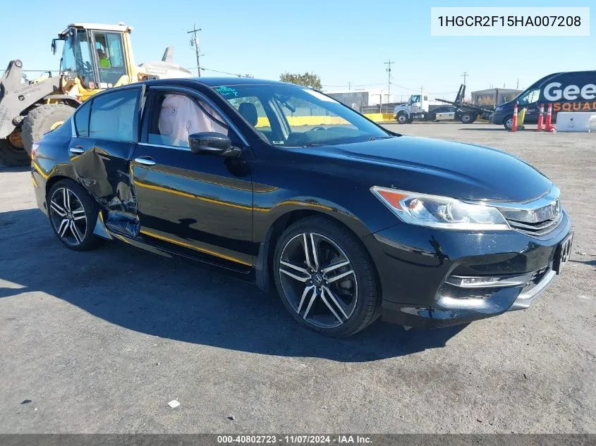 2017 Honda Accord Sport Se VIN: 1HGCR2F15HA007208 Lot: 40802723