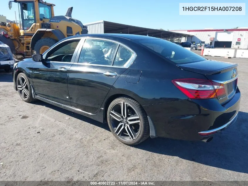 2017 Honda Accord Sport Se VIN: 1HGCR2F15HA007208 Lot: 40802723