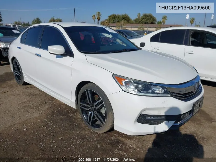 2017 Honda Accord Sport Se VIN: 1HGCR2F13HA099600 Lot: 40811297