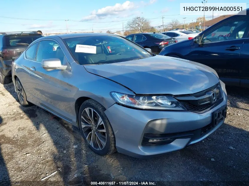 2017 Honda Accord Ex-L V6 VIN: 1HGCT2B99HA000551 Lot: 40811657