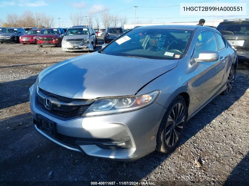 2017 Honda Accord Ex-L V6 VIN: 1HGCT2B99HA000551 Lot: 40811657