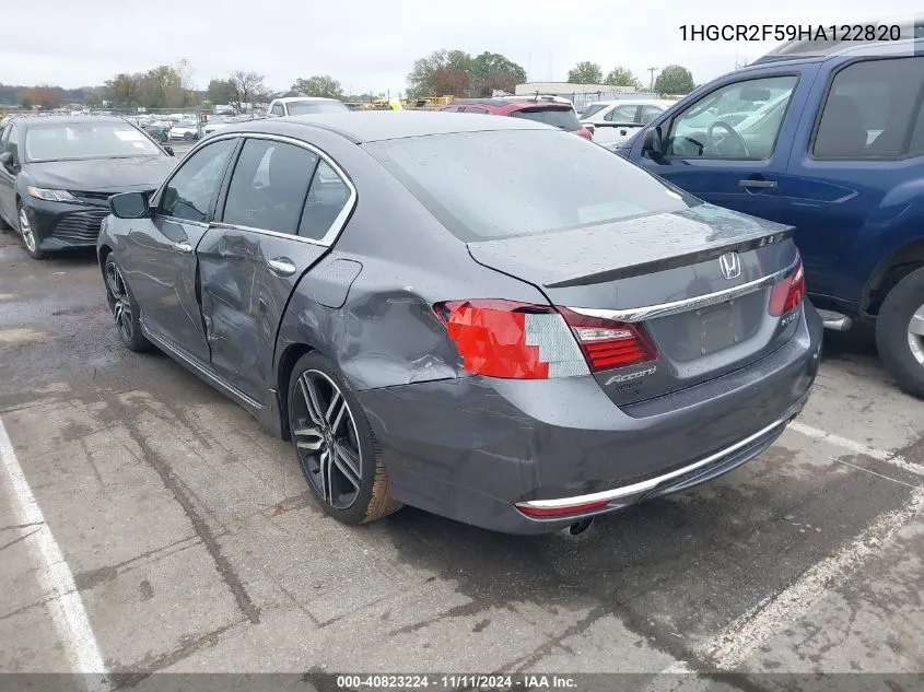 2017 Honda Accord Sport VIN: 1HGCR2F59HA122820 Lot: 40823224