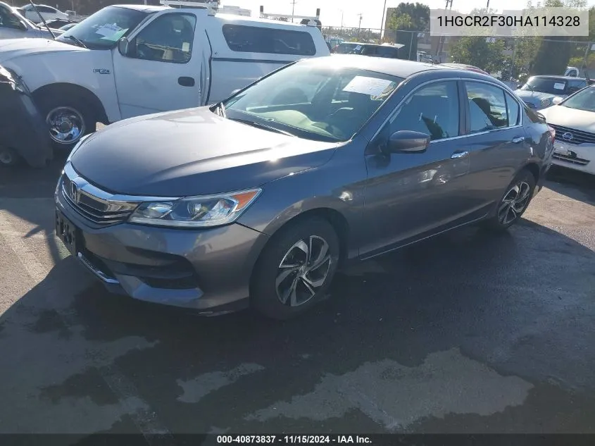 2017 Honda Accord Lx VIN: 1HGCR2F30HA114328 Lot: 40873837