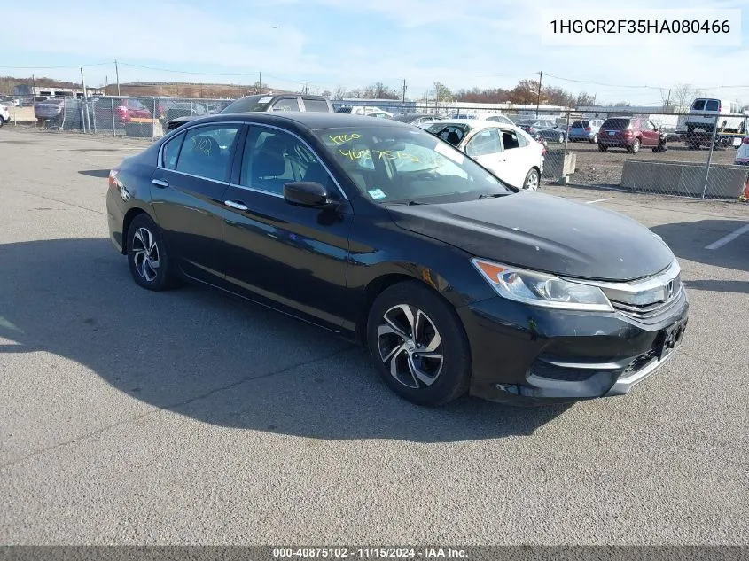 2017 Honda Accord Lx VIN: 1HGCR2F35HA080466 Lot: 40875102