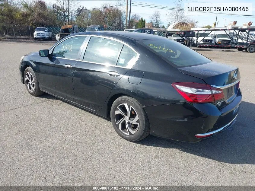 2017 Honda Accord Lx VIN: 1HGCR2F35HA080466 Lot: 40875102