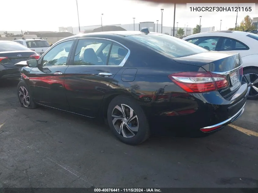 2017 Honda Accord Lx VIN: 1HGCR2F30HA121165 Lot: 40876441