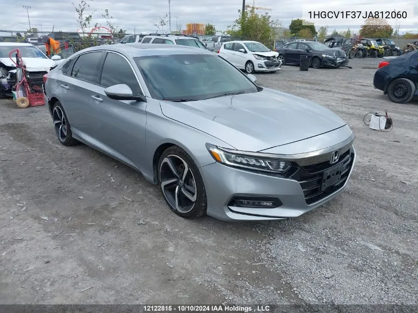 2018 Honda Accord Sedan VIN: 1HGCV1F37JA812060 Lot: 12122815