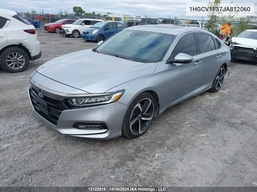 2018 Honda Accord Sedan VIN: 1HGCV1F37JA812060 Lot: 12122815