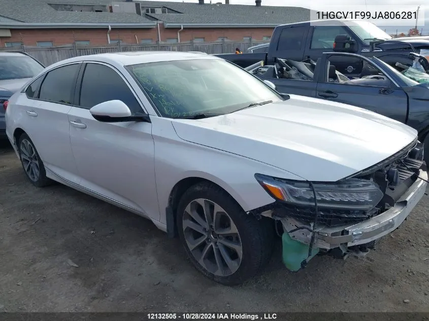 2018 Honda Accord Sedan VIN: 1HGCV1F99JA806281 Lot: 12132505