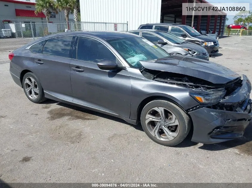 1HGCV1F42JA108860 2018 Honda Accord Ex