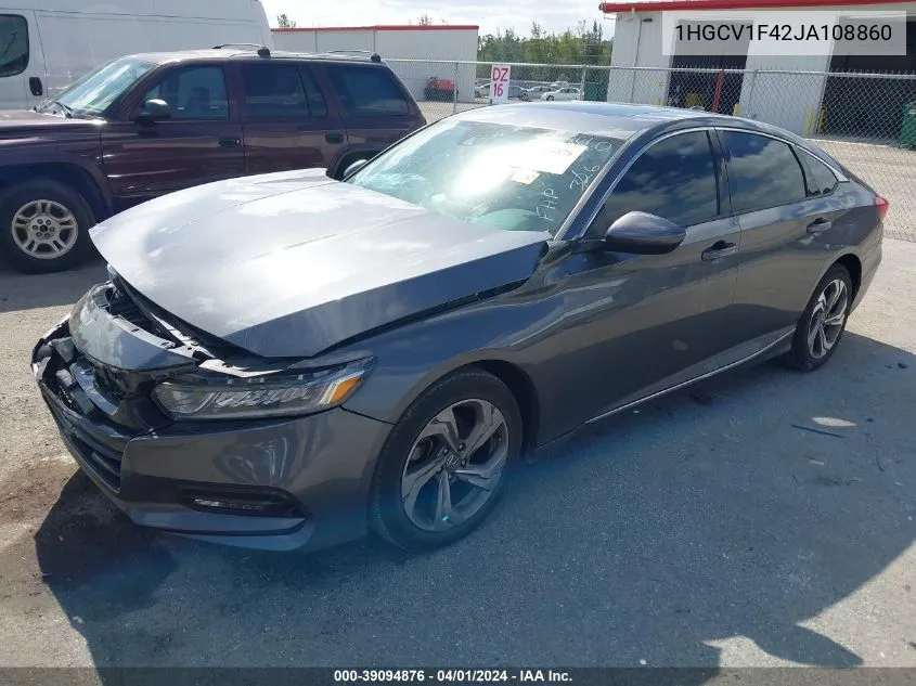 2018 Honda Accord Ex VIN: 1HGCV1F42JA108860 Lot: 39094876