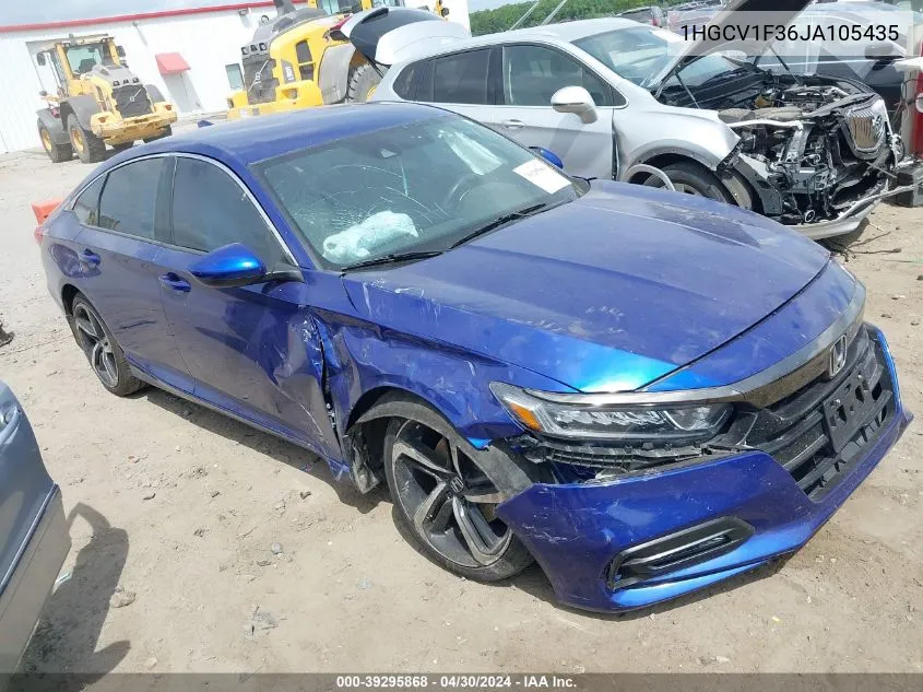 1HGCV1F36JA105435 2018 Honda Accord Sport