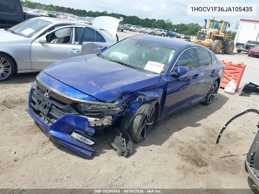 1HGCV1F36JA105435 2018 Honda Accord Sport