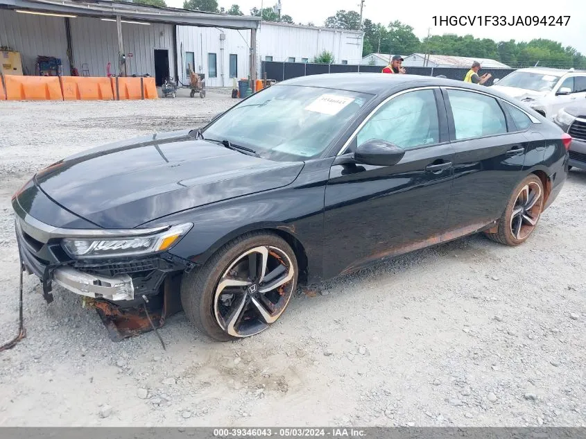 1HGCV1F33JA094247 2018 Honda Accord Sport