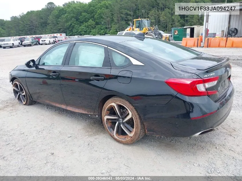 1HGCV1F33JA094247 2018 Honda Accord Sport