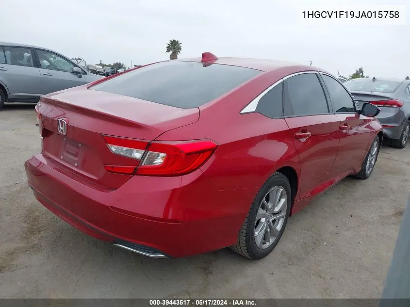 1HGCV1F19JA015758 2018 Honda Accord Lx