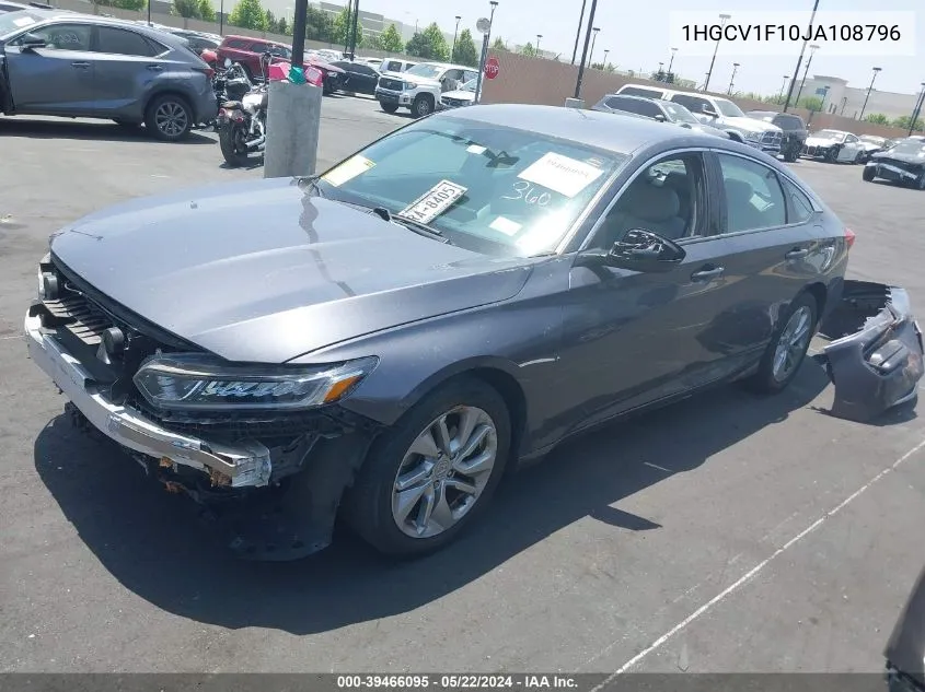 1HGCV1F10JA108796 2018 Honda Accord Lx