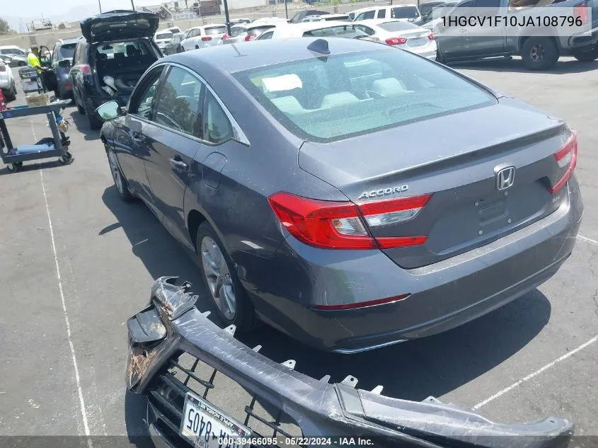 1HGCV1F10JA108796 2018 Honda Accord Lx