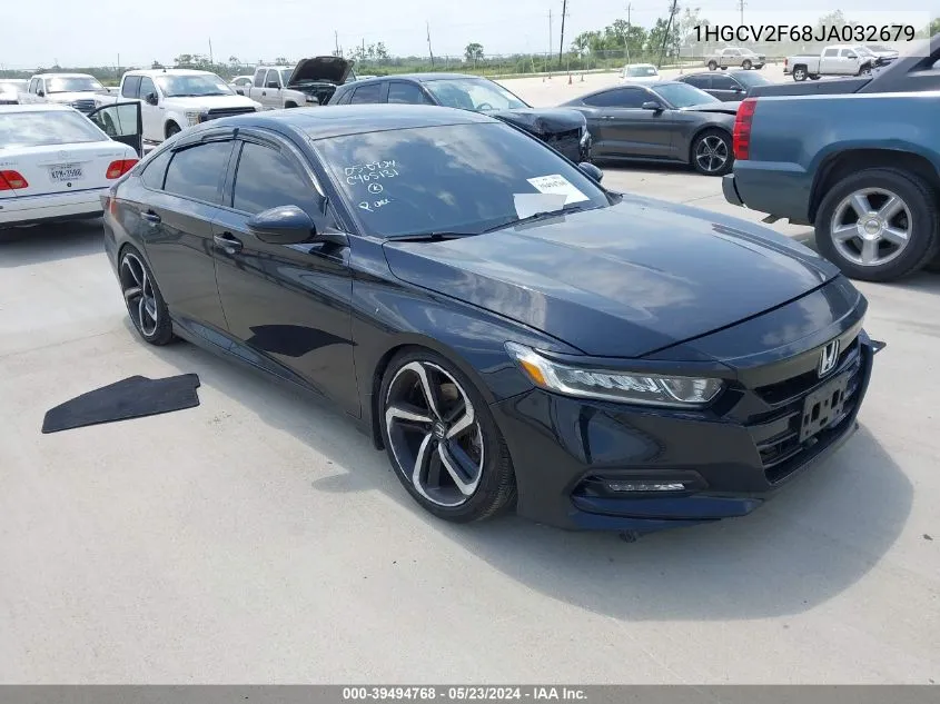 1HGCV2F68JA032679 2018 Honda Accord Ex-L 2.0T