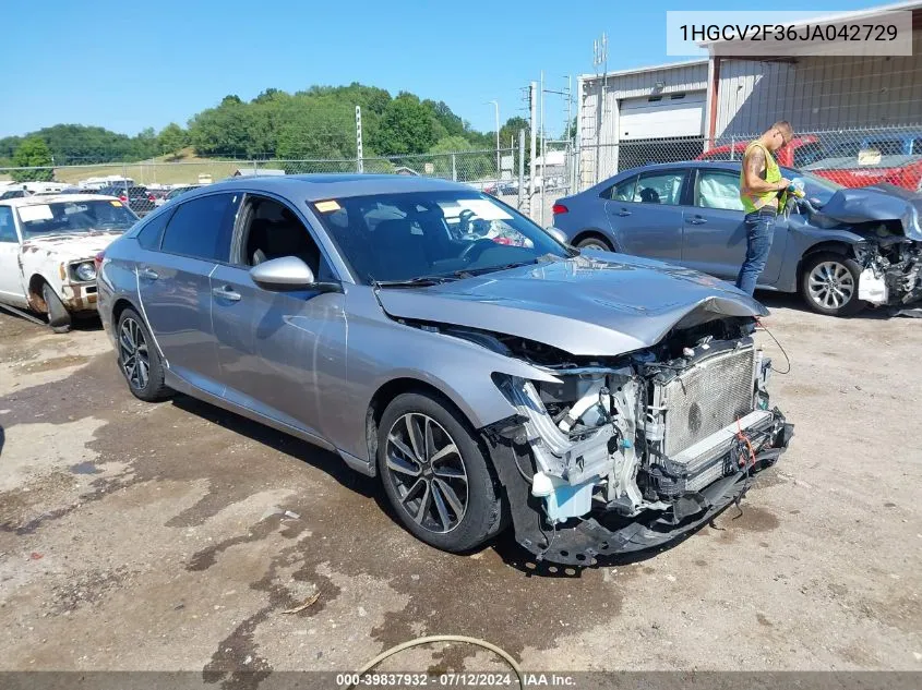 2018 Honda Accord Sport 2.0T VIN: 1HGCV2F36JA042729 Lot: 39837932