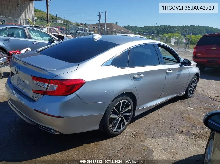 2018 Honda Accord Sport 2.0T VIN: 1HGCV2F36JA042729 Lot: 39837932