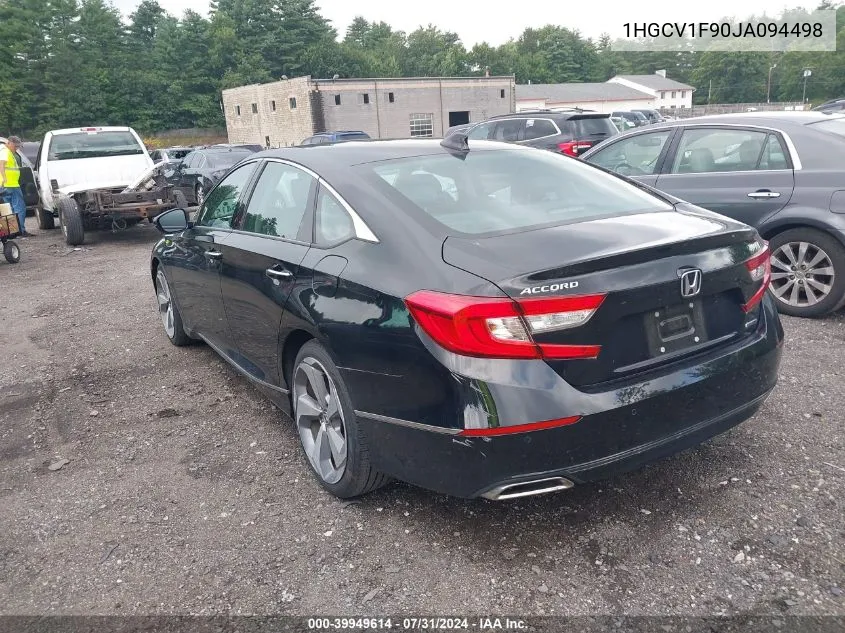 2018 Honda Accord Touring VIN: 1HGCV1F90JA094498 Lot: 39949614