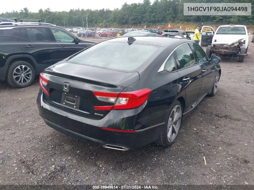 2018 Honda Accord Touring VIN: 1HGCV1F90JA094498 Lot: 39949614