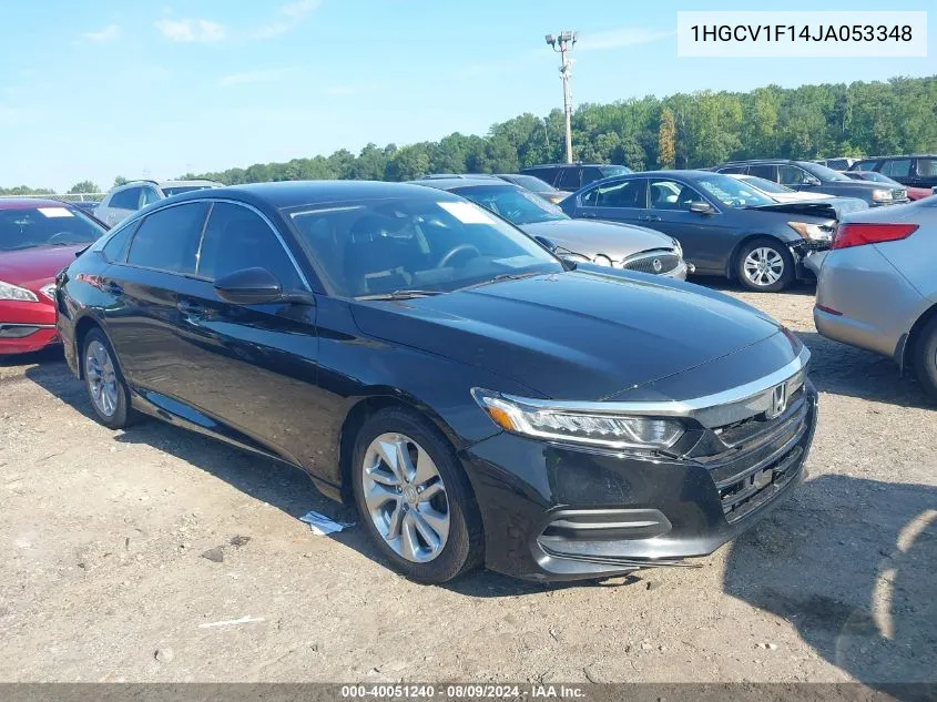 2018 Honda Accord Lx VIN: 1HGCV1F14JA053348 Lot: 40051240