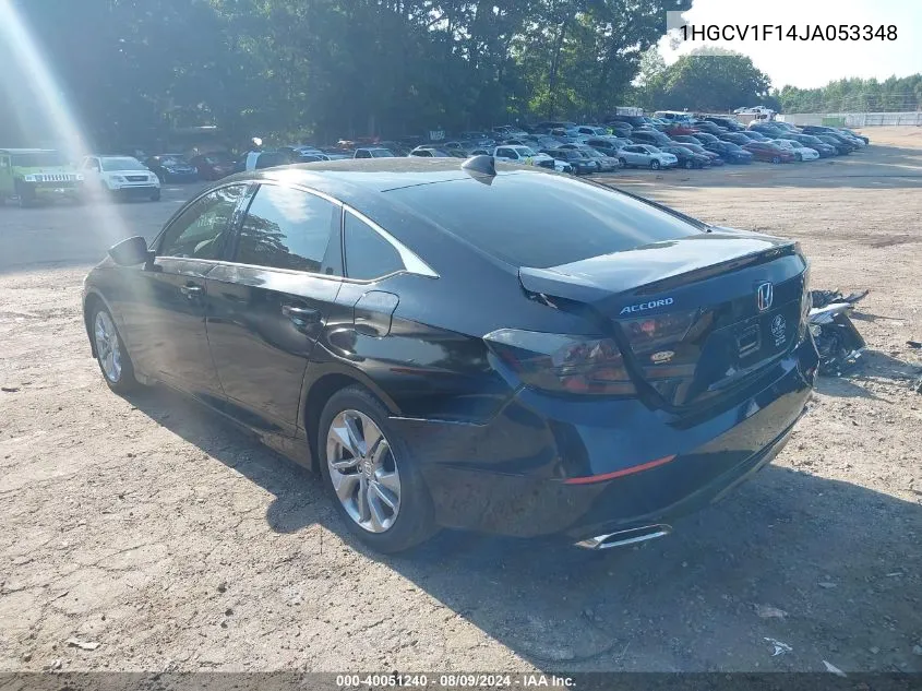 2018 Honda Accord Lx VIN: 1HGCV1F14JA053348 Lot: 40051240