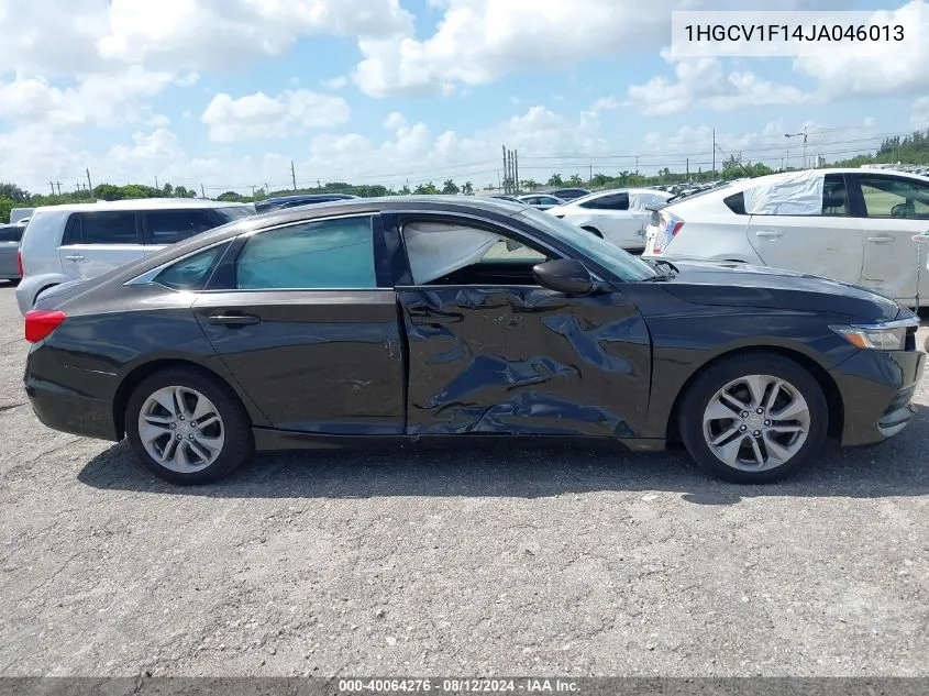 2018 Honda Accord Lx VIN: 1HGCV1F14JA046013 Lot: 40064276