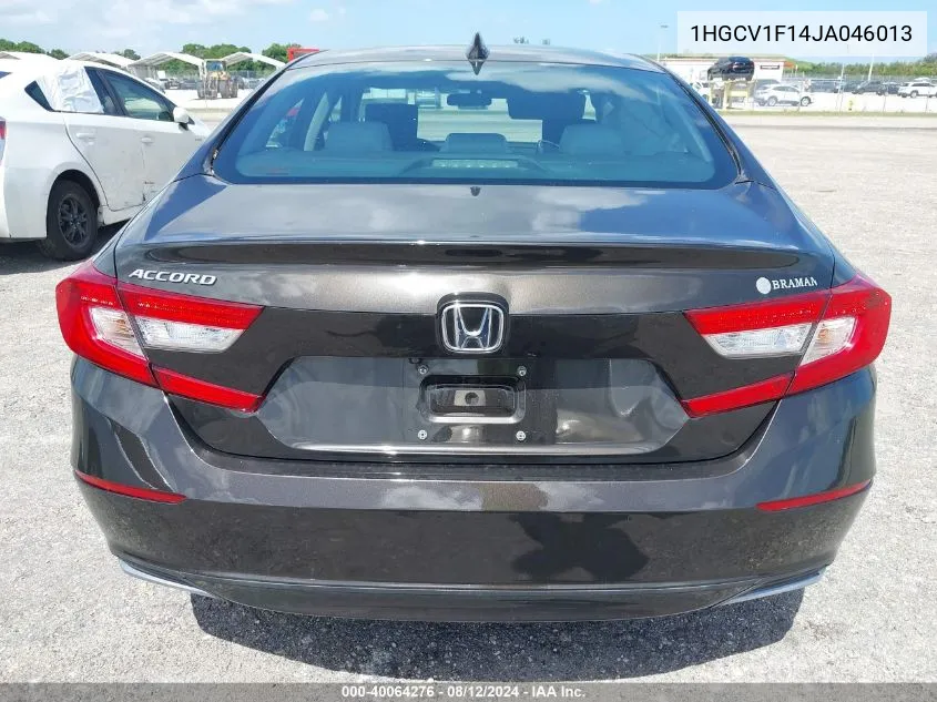 2018 Honda Accord Lx VIN: 1HGCV1F14JA046013 Lot: 40064276