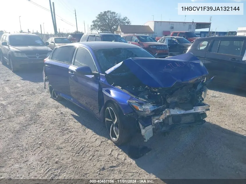 2018 Honda Accord Sport VIN: 1HGCV1F39JA132144 Lot: 40457156