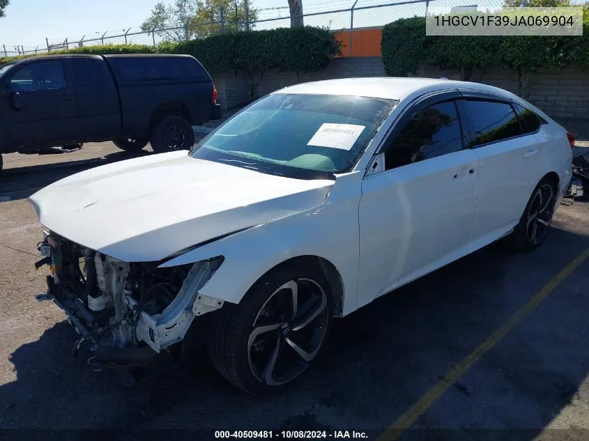 2018 Honda Accord Sport VIN: 1HGCV1F39JA069904 Lot: 40509481