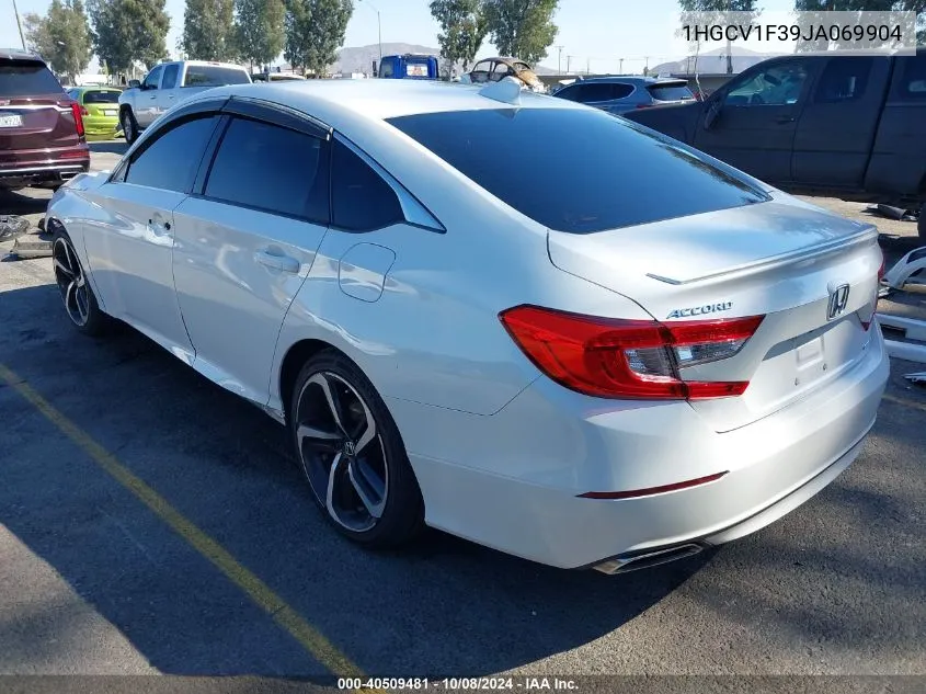 2018 Honda Accord Sport VIN: 1HGCV1F39JA069904 Lot: 40509481