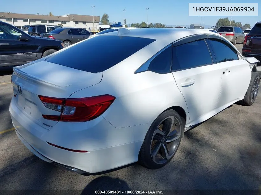 2018 Honda Accord Sport VIN: 1HGCV1F39JA069904 Lot: 40509481