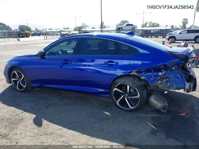 1HGCV1F34JA258542 2018 Honda Accord Sport