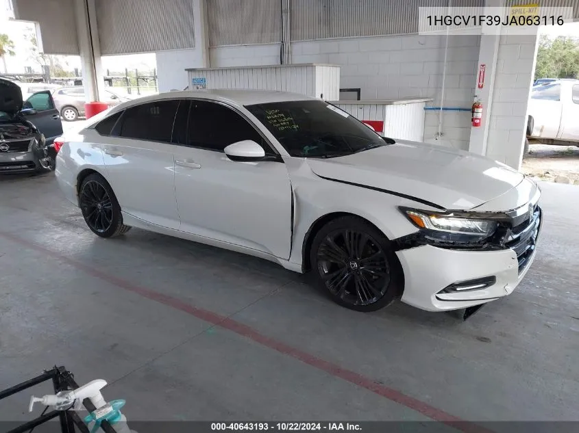 1HGCV1F39JA063116 2018 Honda Accord Sport