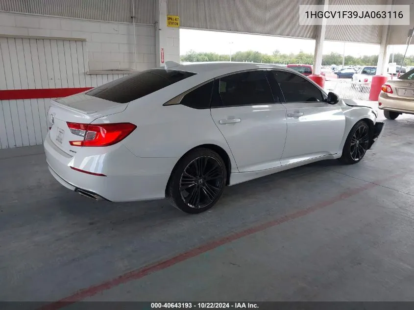 1HGCV1F39JA063116 2018 Honda Accord Sport