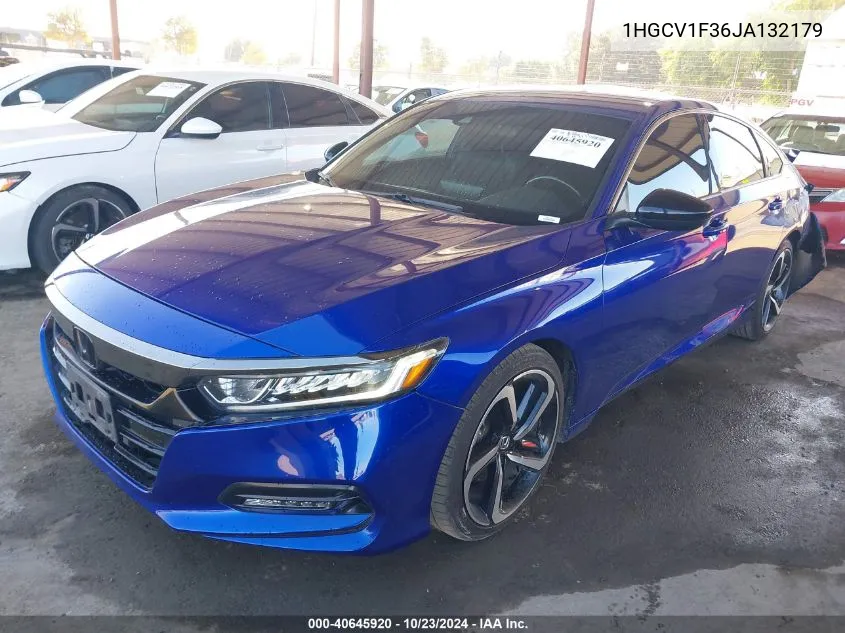 1HGCV1F36JA132179 2018 Honda Accord Sport