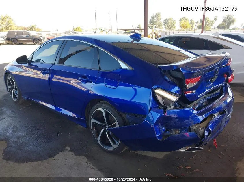 1HGCV1F36JA132179 2018 Honda Accord Sport