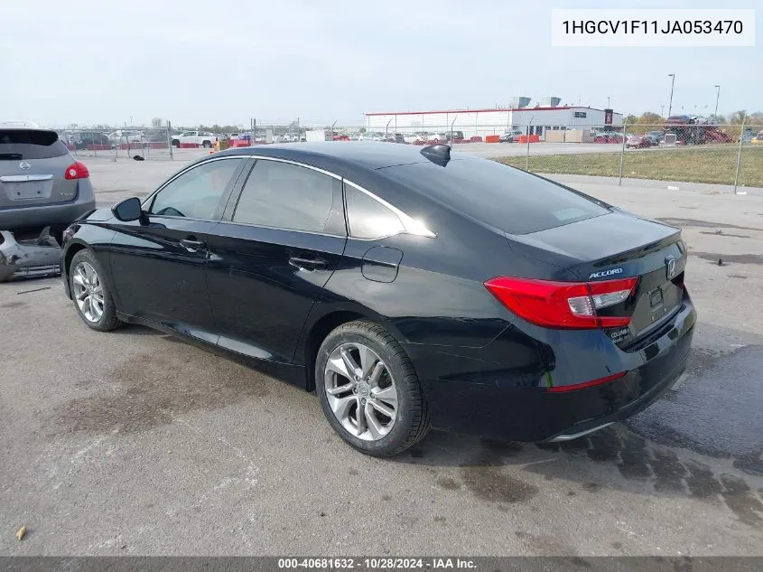 2018 Honda Accord Lx VIN: 1HGCV1F11JA053470 Lot: 40681632