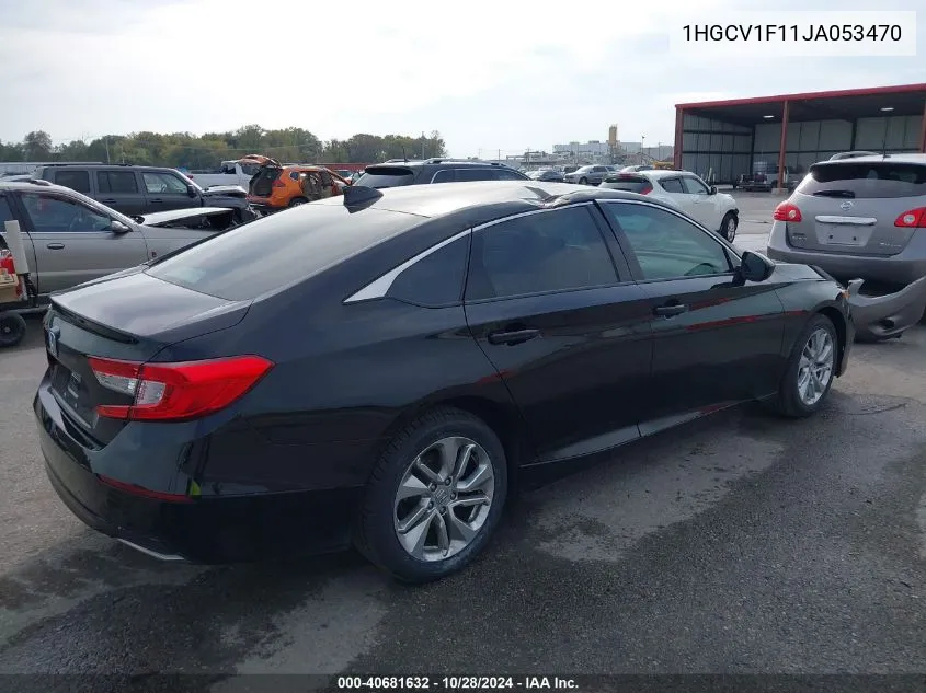 2018 Honda Accord Lx VIN: 1HGCV1F11JA053470 Lot: 40681632