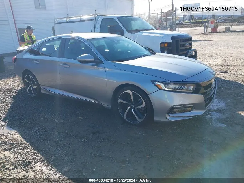 2018 Honda Accord Sport VIN: 1HGCV1F36JA150715 Lot: 40684218