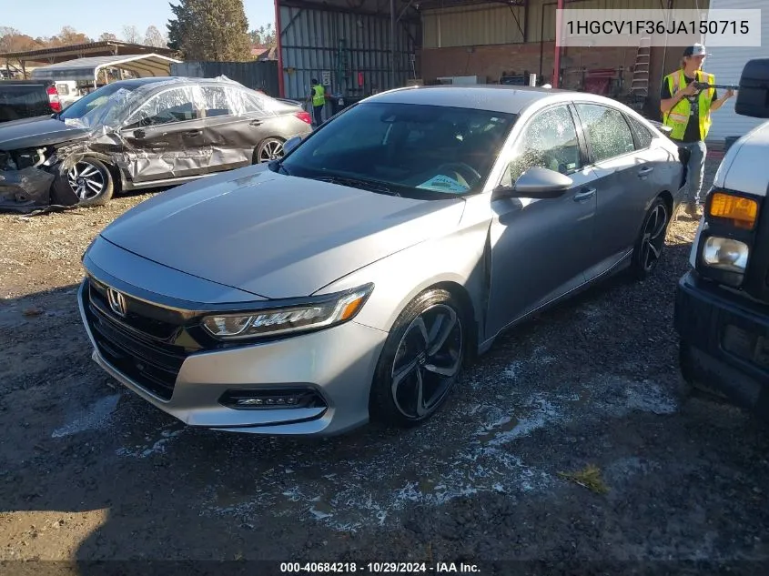 2018 Honda Accord Sport VIN: 1HGCV1F36JA150715 Lot: 40684218