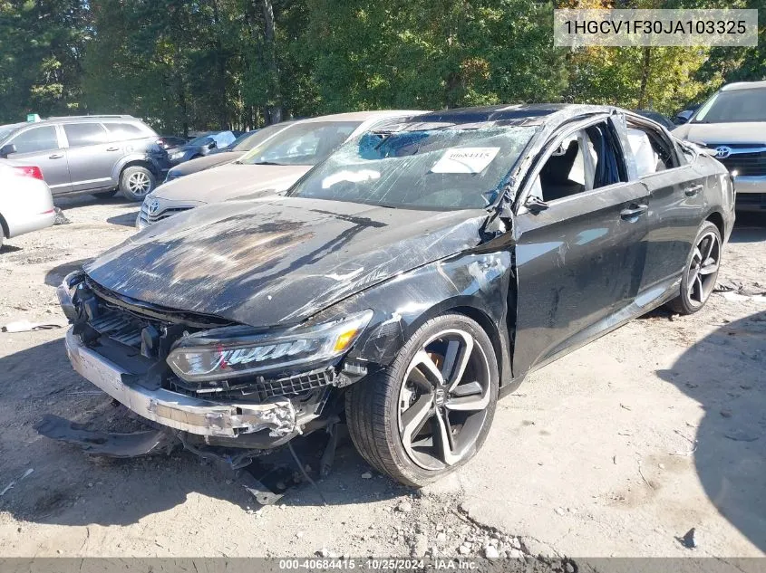 2018 Honda Accord Sport VIN: 1HGCV1F30JA103325 Lot: 40684415