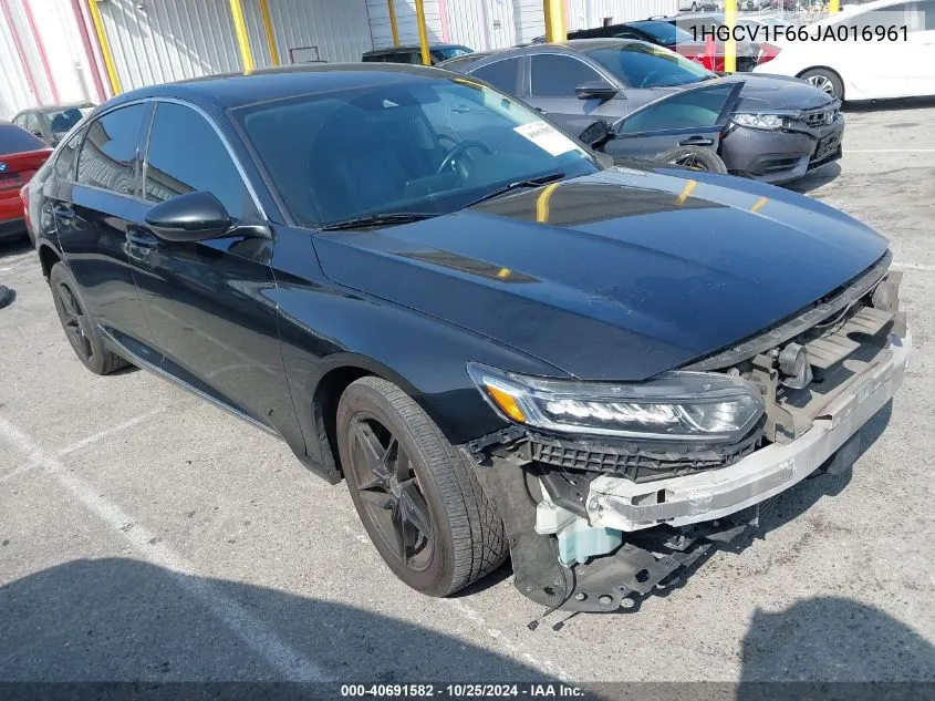 2018 Honda Accord Ex-L VIN: 1HGCV1F66JA016961 Lot: 40691582