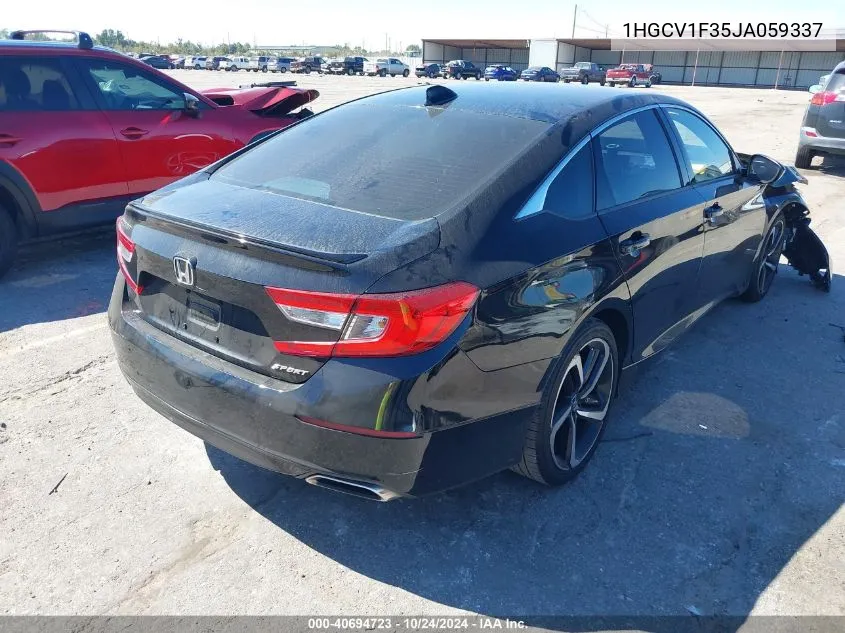 2018 Honda Accord Sport VIN: 1HGCV1F35JA059337 Lot: 40694723