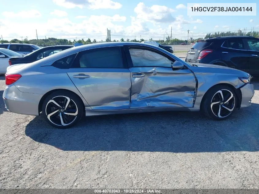 1HGCV2F38JA004144 2018 Honda Accord Sport 2.0T